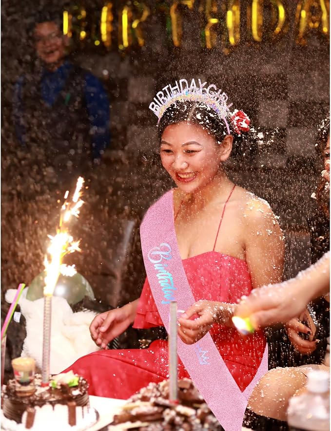 CIEHER Birthday Girl Headband Birthday Crown - Image 2