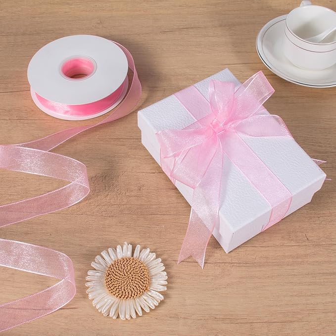 Sheer Organza Ribbon 1 Inch Chiffon Ribbons - Image 5