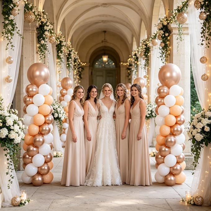 Champagne Gold Balloon Column Stand Kit 2 Sets - Image 7