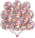 50pcs Multicolor Foil Confetti Balloons, 12 inch Latex Balloon by KALOR