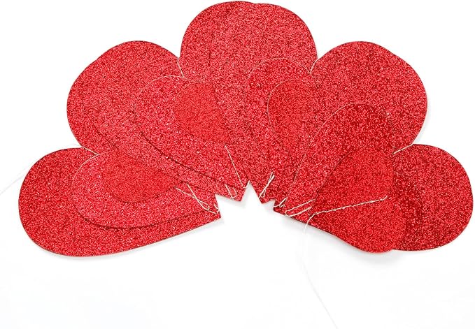 Valentines-Day Party Decorations Red Heart-Garland - 52ft Special Night - Image 6