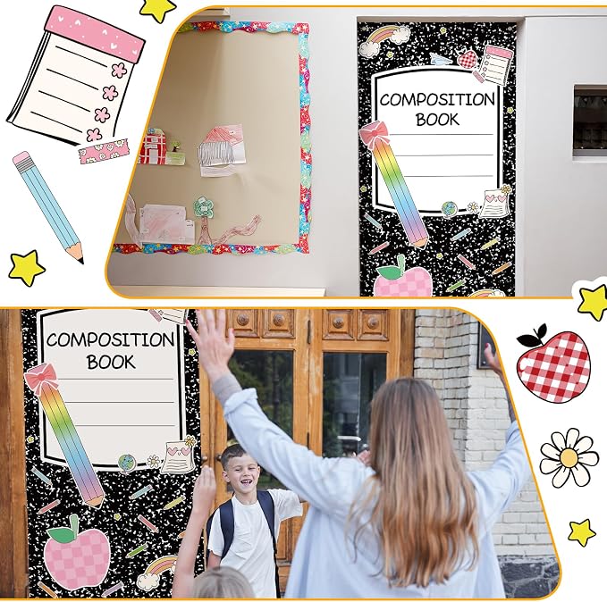Hunnmingre Composition Book Classroom Decor Back to School Door Decorations - Image 4
