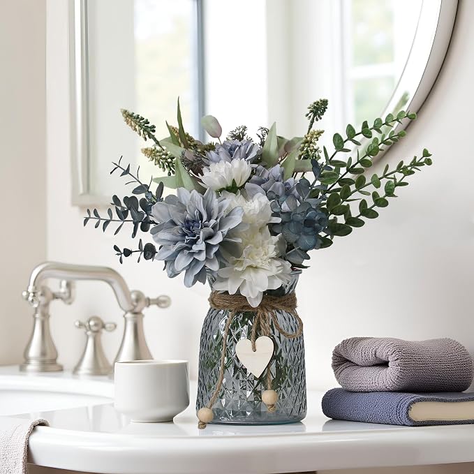 Leftover Fake Flowers in Vase, Faux Flowers in Vase, Table Centerpieces - Image 7