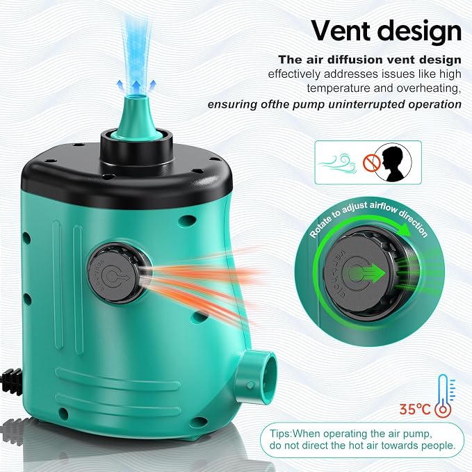MAACOULD Electric Air Pump for Inflatables: Air Mattress Pump for Balloons Pool - Image 7