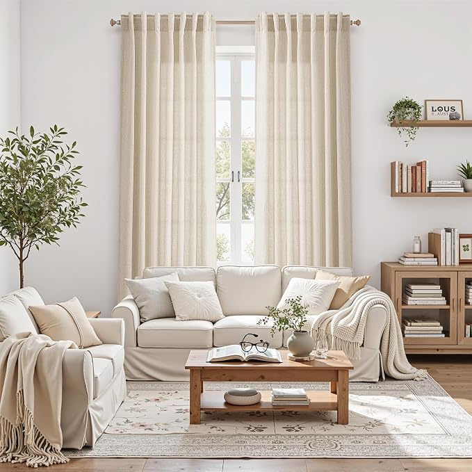 Nanspring Modern Farmhouse Decor Curtains 96 Inches Long - Image 6