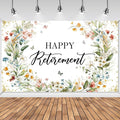Avezano Happy Retirement Banner Wildflower Themed Happy Retirement Party by AVEZANO