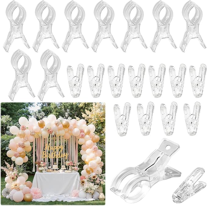 succulentlovers 22 Pcs Balloon Arch Clips, Lightweight Balloon Arch Clamping by succulentlovers