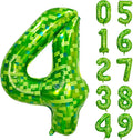 40 inch giant Green pixel miner game number 4 balloon | Large mining theme foil by Exquisitehighqualitypartydecorationstomeetyoureveryneed%EF%BC%81