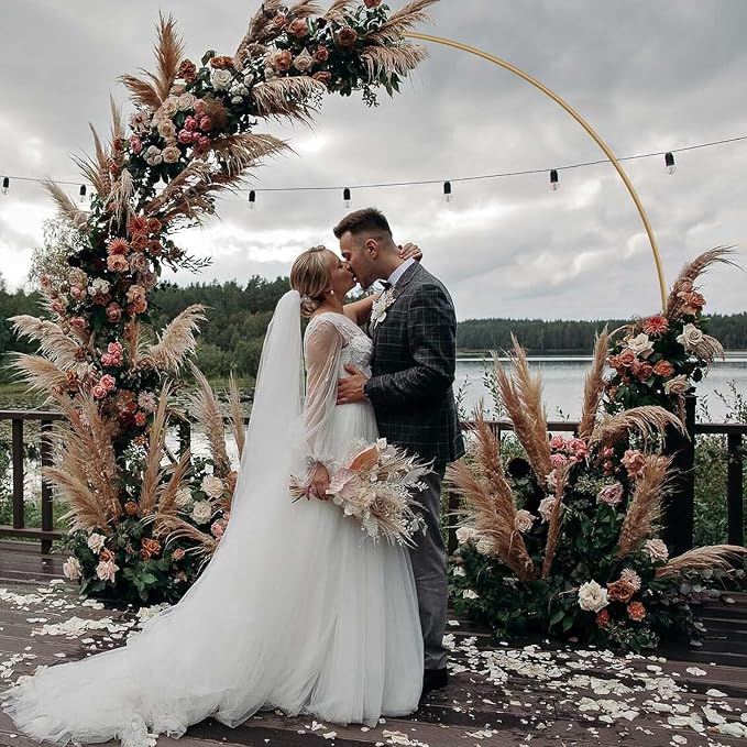 Antizz 6.6FT Balloon Arch Stand, Round Wedding Arches Frame | Metal Circle Arch - Image 3