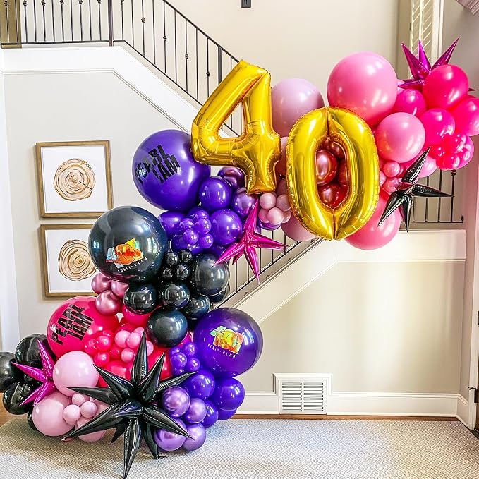 Voircoloria 66pcs Dark Purple Deep Purple Latex Party Balloons, 12inch | - Image 4