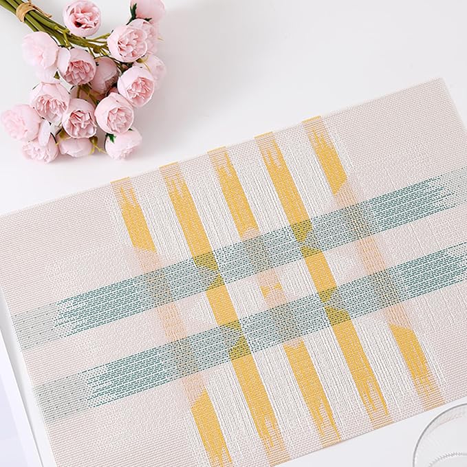 Placemats Set of 4 Washable Indoor | Outdoor Vinyl Place Mats - Image 7