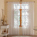 YJ YANJUN Boho Lace Curtains 96 inch, 2 Panels, Vintage Floral Crochet Drapes by YJYANJUN