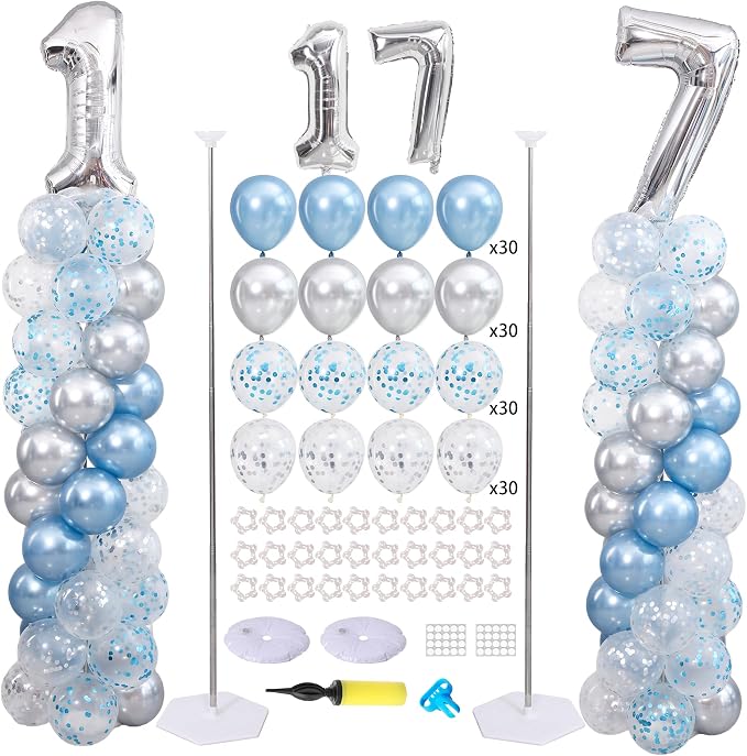 Dancing Queen 17 Balloon Column Stand Kit 2 Sets, Mamma Mia Party Supplies | by ZyloonDecoration