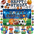Sports Birthday Party Decorations Includes Banner, Foil & Latex Balloons by QIYANPAX