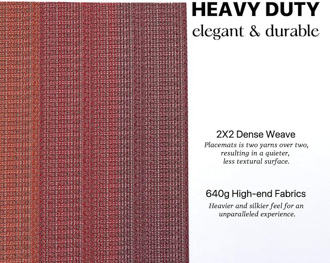 LEXMORE PlaceMats Set of 12 Vinyl/Plastic Woven Place Mats - Image 3