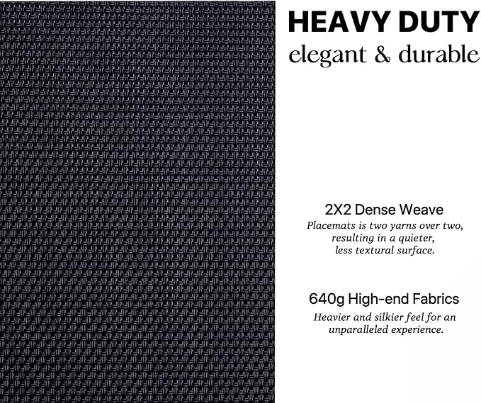 LEXMORE Placemats Set of 8 Vinyl/Plastic Woven Place Mats - Image 3
