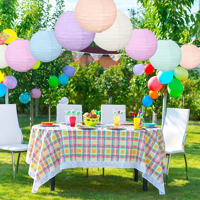 16 Pcs Pastel Paper Lanterns Party Decorations 4'' 6'' 8'' 10'' Colorful - Image 6