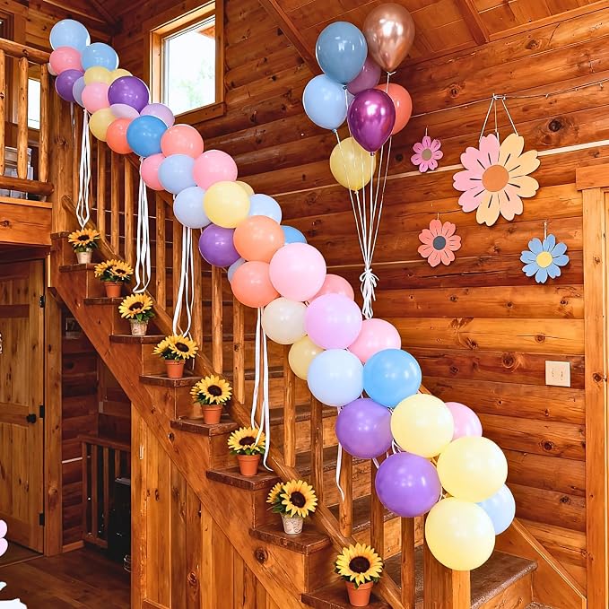 Pastel Balloons, Spring Balloons 50pcs 12 Inch Magenta Macaron Pastel Yellow - Image 6