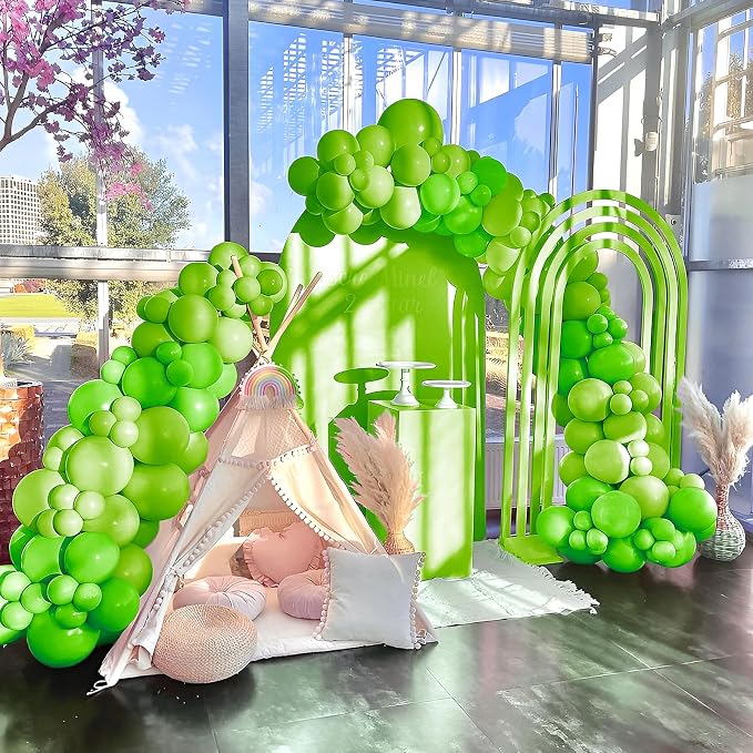 200 Pieces Green Balloons Lime Green Balloons Different Sizes 5 10 12 18 Inch - Image 4