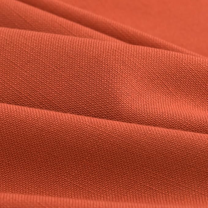 Bright Orange Linen Curtains 90 Inch Long 2 Panels Set - Image 5