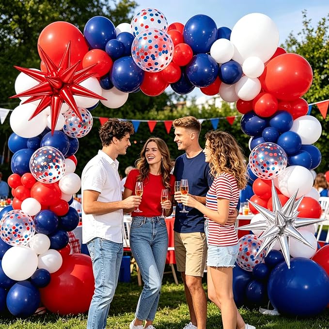 Red White and Blue Balloon Arch Kit, Party Decor | Red White Blue Balloons - Image 4