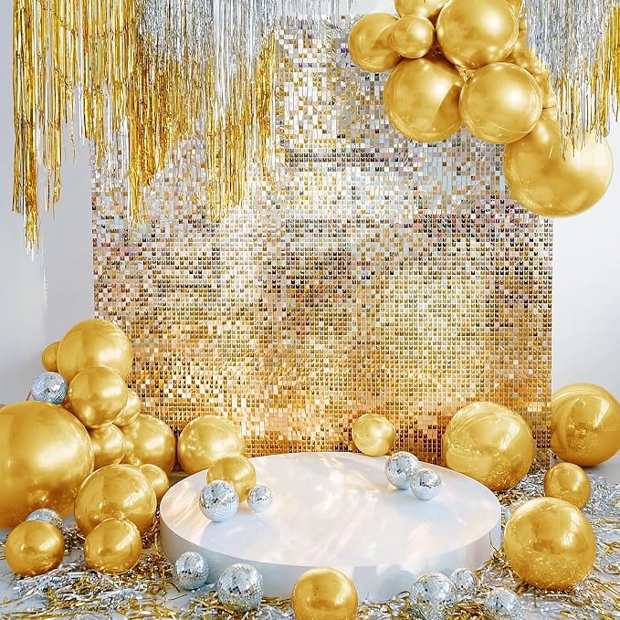 170 Pieces Gold Balloons Different Sizes 5 10 12 18 Inch Gold Balloon Arch - Image 4