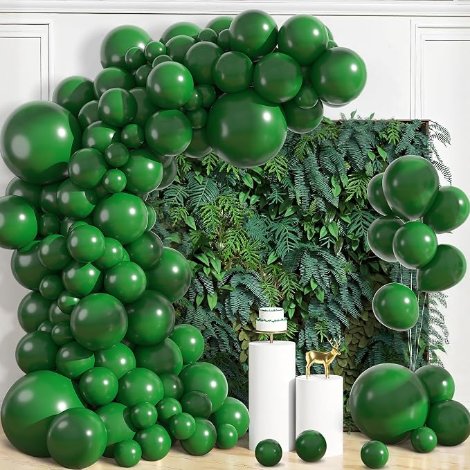 Amandir 153pcs Dark Green Balloons Arch Garland Kit Different Sizes | 18 12 10 - Image 6