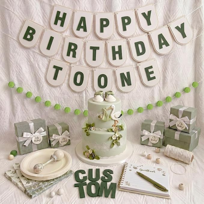 Hahafelt 125 Pcs Make Your Own Banner Kit Personalized Handmade Name Scallop - Image 4