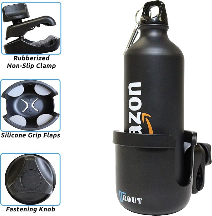 W4W Universal Stroller Cup Holder – Mega Strength Adjustable Clamp fits on Any - Image 2