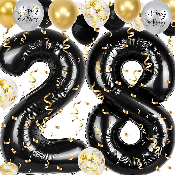 28th Birthday Decorations for Men Women, 40 inch 28 Balloon Numbers by Unknown