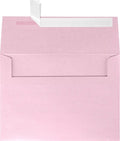 LUXPaper A7 Invitation Envelopes | Peel & Press | 5 1/4" x 7 1/4" | Rose Quartz Metallic | 80lb. Text | 1,000 Qty