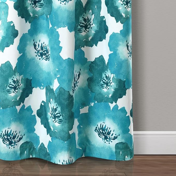 Lush Decor Julie Floral Insulated Grommet 100% Blackout Window Curtain Panels - Image 5