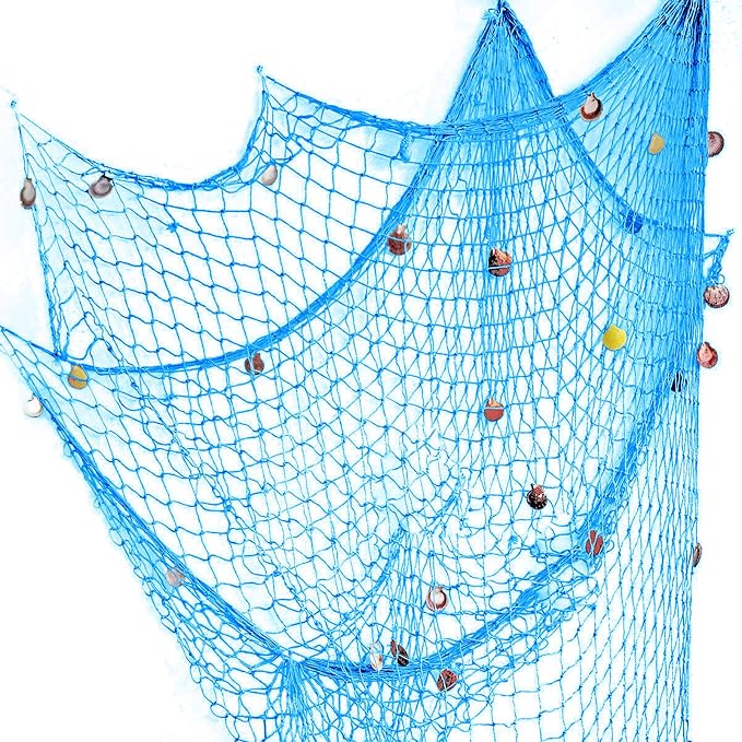 79 x 59 inch Nature Fish Net Wall Decoration by Rosoz