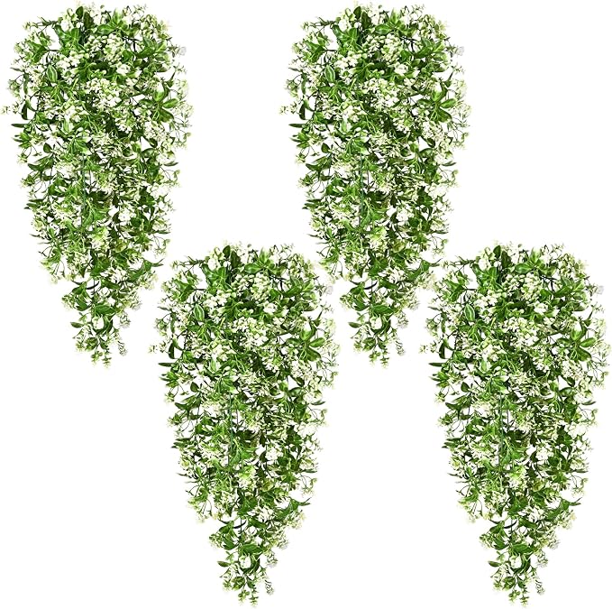 4pcs Fake Hanging Plants, Faux Ivy Fake Vines Greenery | Artificial Hanging by Waipfaru