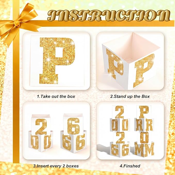 Queekay 8 Pcs Prom Column Standup Photo Booth Decorations 2026 Prom Backdrop - Image 5