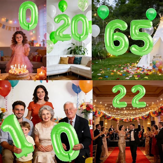 40 Inch Number 65 Balloons for 65th Birthday Party Decorations, 0-100 Fruit - Image 7
