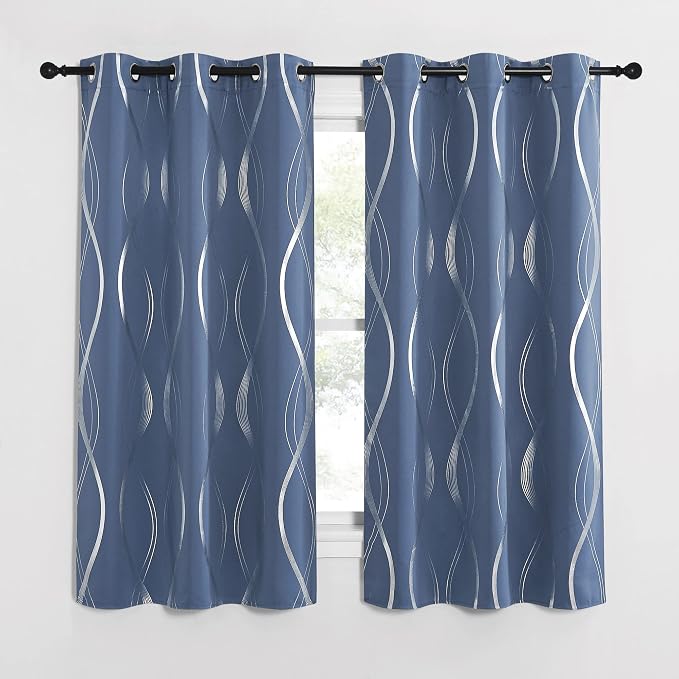 NICETOWN Bedroom Curtains Small Blackout Panels, Window Treatment Thermal - Image 2