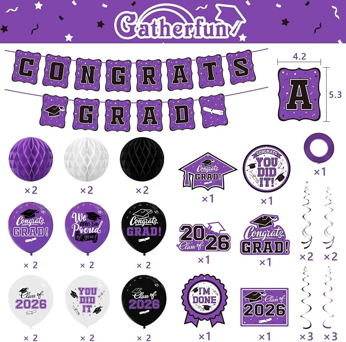 2026 Graduation Party Supplies Kit - Image 2