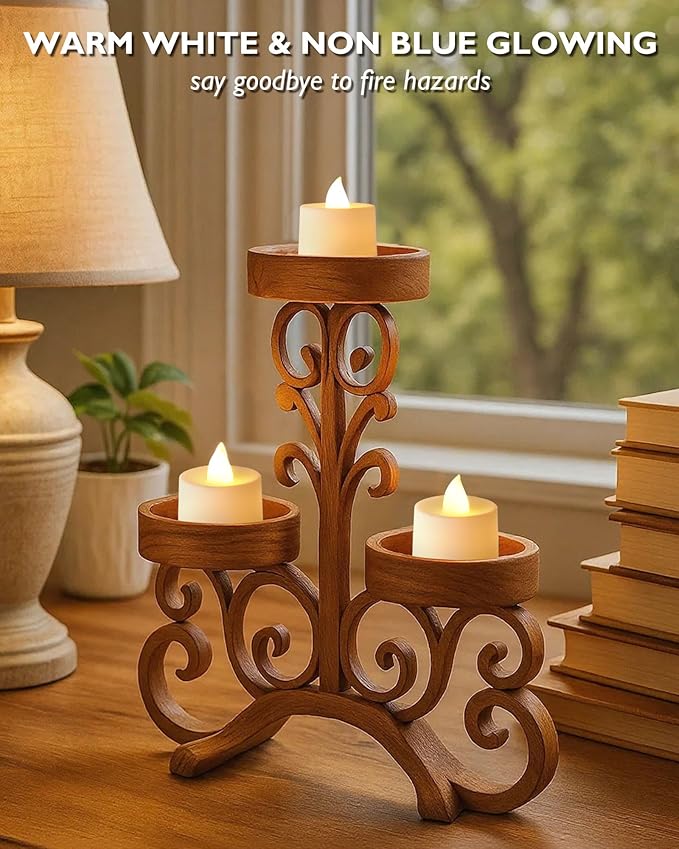 Amagic 50 Pack LED Tea Lights, Flameless Votive Candles, Lasting Electric Fake Small Candles, Battery Operated Tealights Candles for Halloween, Christmas, Home Decor, Wedding, Party, Festival (White)