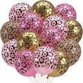 Gejoy 36 Pcs Macaron Pink Gold Khaki Cheetah Balloons Leopard Print Balloons 12 by Unknown