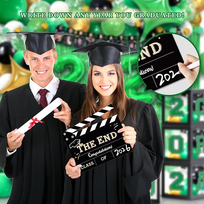 Party Spot！2026 Green and Gold Graduation Party Decorations - Image 7