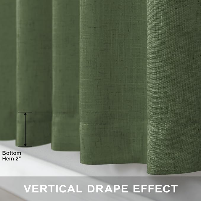 Christmas Olive Green Curtains 108 Inches Long - Image 5