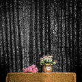 JYFLZQ Black Sequin Backdrop Curtains 4ft x 6.5ft 1 Panel Glitter Photo Booth by JYFLZQ