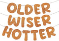 Fulmoon Set of 3 Pre Strung Older Wiser Hotter Glitter Banner Funny Birthday by Fulmoon