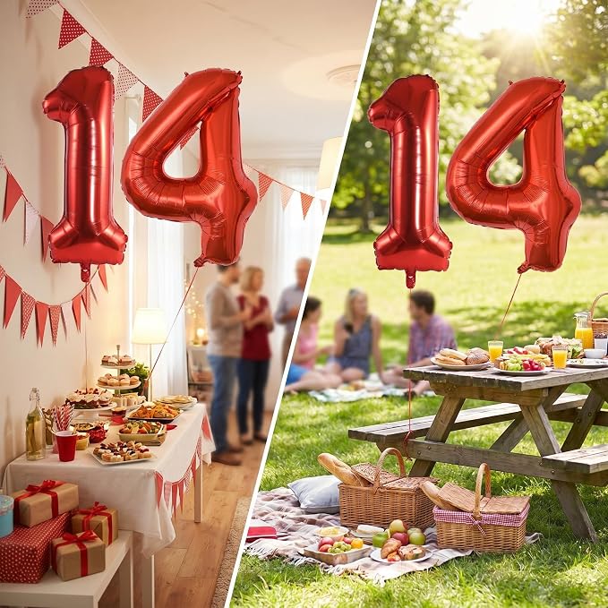 YPSelected 32 Inch Large Foil Helium Number Balloon Birthday Wedding Party 0-9 - Image 4