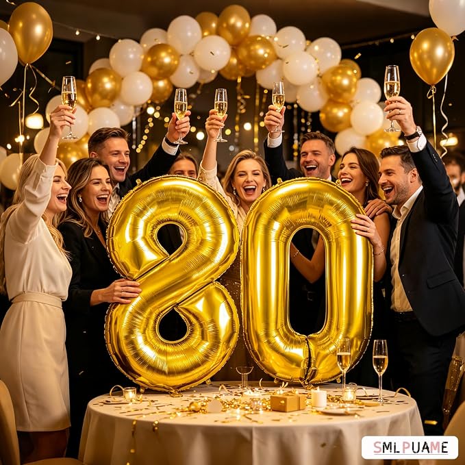 40 Inch Gold Number 100 Balloons, 100th Birthday Party Decorations | Large Self - Image 5