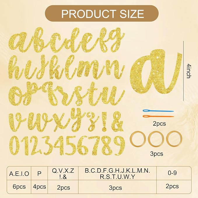 BEISHIDA 116 PCS A-Z DIY Letter Banner Kit Make Your Own Banner，Including 111 - Image 2