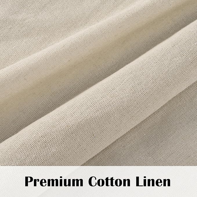 Farmhouse Valance Curtains, Boho Cotton Linen Kitchen Valance, Rustic Button - Image 7