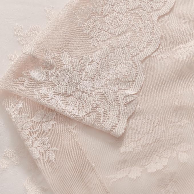 Kotile Blush Pink Lace Curtains - Image 7