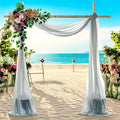 MDS Halloween Chiffon Draping Fabric - 1 Panel, 30" Wide x 40ft Long - Sheer Spooky Arbor & Canopy Drapery for Haunted House Backdrops, Party Ceilings, DIY Costumes & Themed Events - Gray